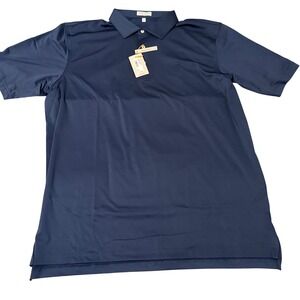 Peter‎ Millar Summer Comfort Polo Shirt Mens XXL Navy Blue Sun Protection